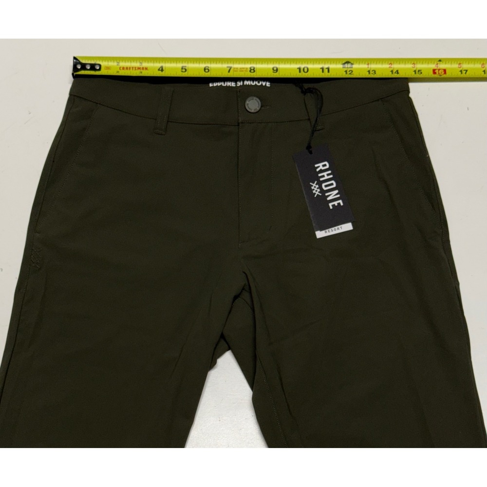 Rhone Resort Pant Slim Survivor Green‎ Mens 28x33 Italian Stretch UPF 50+ New